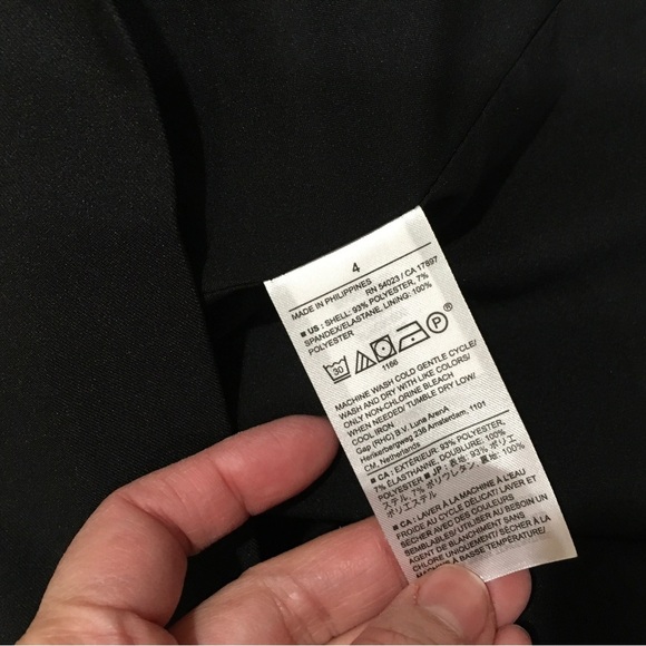 New Banana Republic Sculpture Blousant Waist Mini Dress Black Womens 4 #760016 - Picture 7 of 7